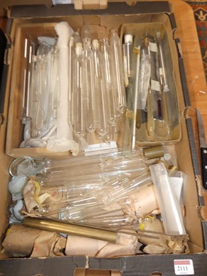Lot 2111 - A collection of glass storm bottles, and...