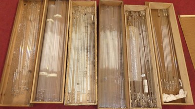 Lot 2114 - Six flat boxes containing various tubes to...