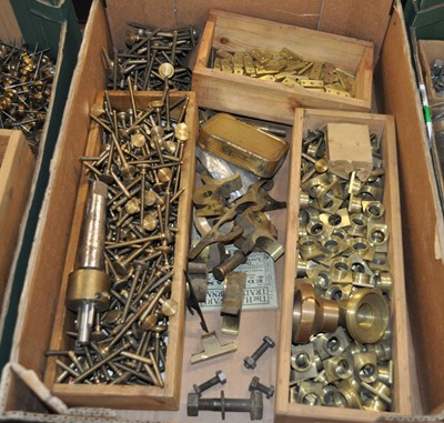 Lot 2121 - A collection of brass barometer components to...