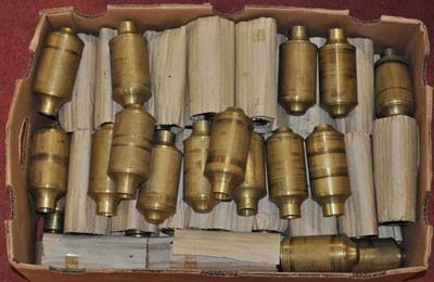 Lot 2134 - A collection of marine barometer brass...
