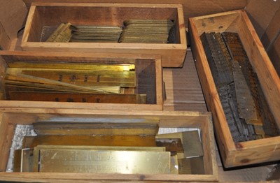 Lot 2143 - Assorted brass barometer scales to include...