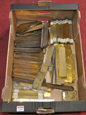 Lot 2154 - A large collection of brass thermometer scales