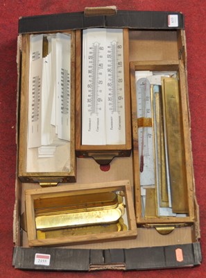 Lot 2155 - A large collection of thermometer scales in...