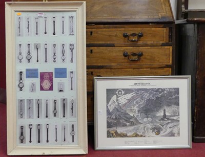 Lot 2157 - A framed print being the diagram of...