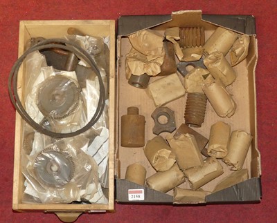 Lot 2158 - A box of assorted Myford Lathe gears together...