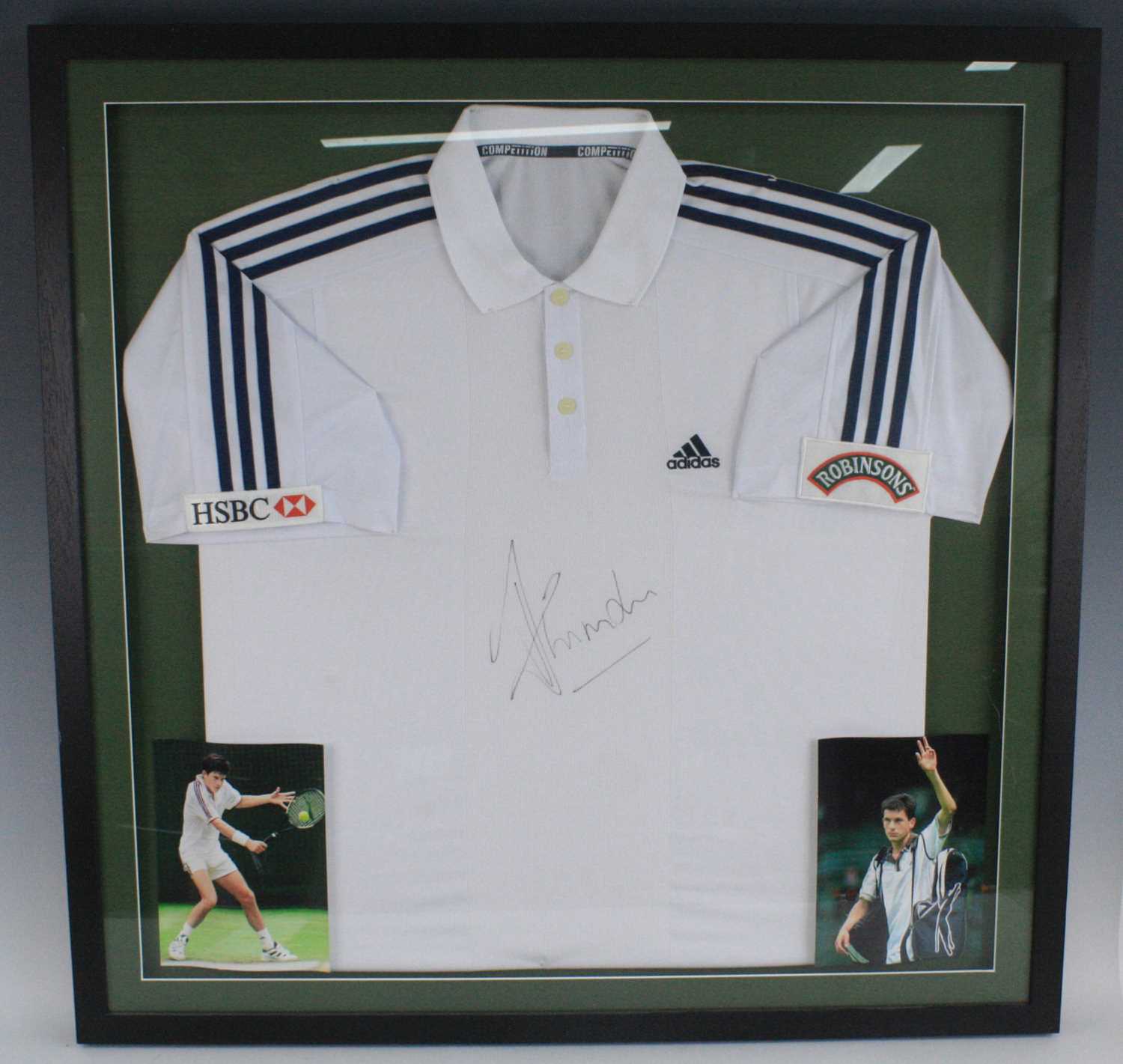 Lot 1271 - Tim Henman, a white Adidas short sleeved...