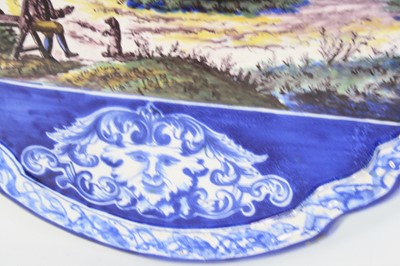 Lot 2051 - A massive Dutch Delft polychrome pictorial...