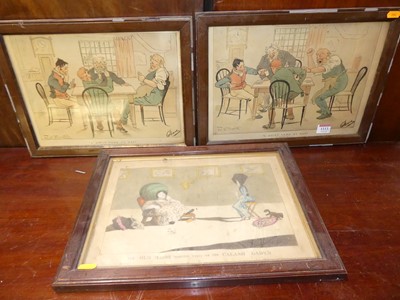 Lot 1113 - After W. G. Baxter - Pair; A quiet game at nap,...