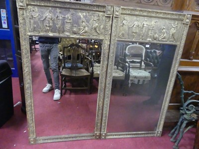 Lot 1150 - A pair of large decorative gilt framed wall...