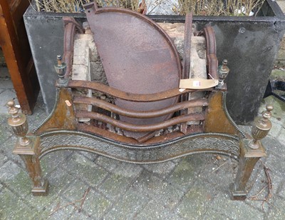 Lot 1188 - A circa 1900 pierced brass serpentine front...