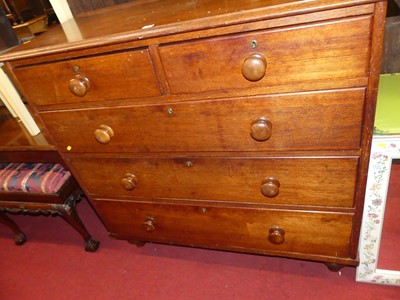 Lot 1272 - A mid-Victorian mahogany square front chest of...