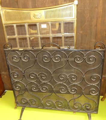Lot 1273 - An Edwardian brass and bevelled glass inset...