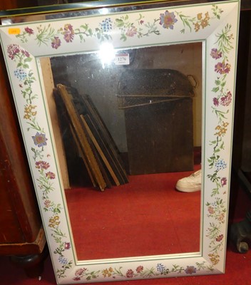 Lot 1276 - A contemporary white and floral painted...