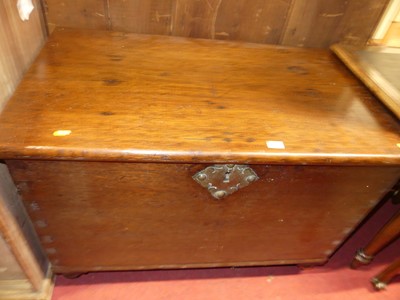 Lot 1288 - A 19th century mahogany hinge top chest,...