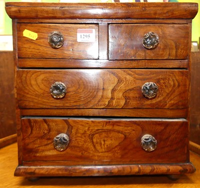 Lot 1295 - A 19th century provincial elm apprentice's...