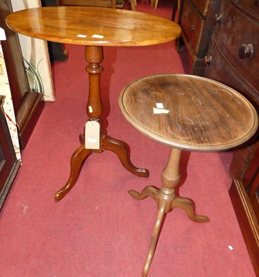 Lot 1313 - A 19th century mahogany oval tilt-top pedestal...