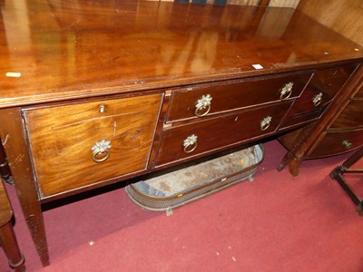 Lot 1301 - A late 19th century mahogany sideboard, fitted...