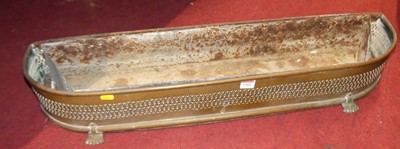 Lot 1302 - A late 19th century pierced brass trough...