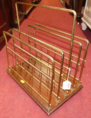 Lot 1327 - A contemporary wired brass and mahogany based...