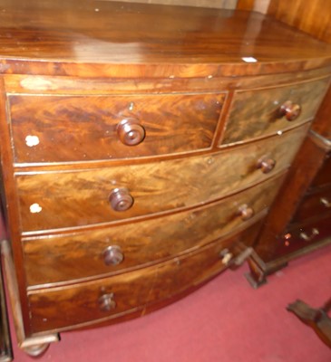Lot 1336 - A mid-19th century mahogany and flame mahogany...