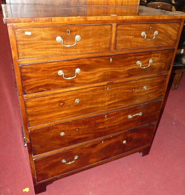 Lot 1340 - An early 19th century mahogany squarefront...
