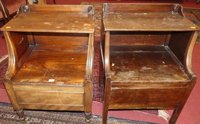 Lot 1357 - A Regency mahogany step commode, with hinged...