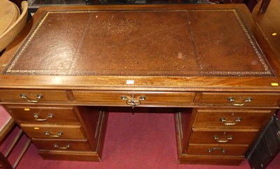 Lot 1363 - An early 20th century mahogany gilt-tooled and...