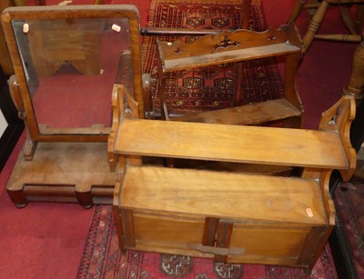 Lot 1374 - A Victorian turned mahogany towel-rail;...