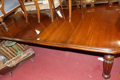 Lot 1386 - A Victorian mahogany round cornered extending...
