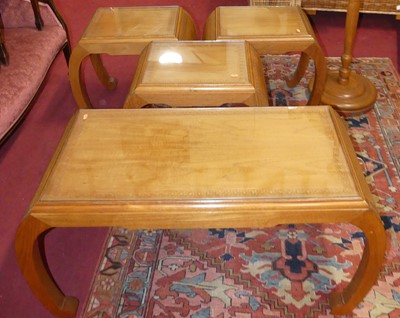 Lot 1392 - Contemporary Oriental teak occasional...