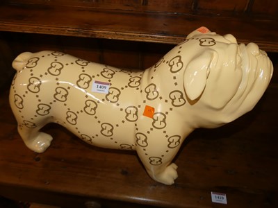 Lot 1409 - A composite painted model of a standing pug...