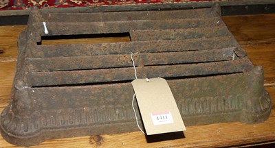 Lot 1411 - A Victorian cast iron boot scrape, 33 x 51cm