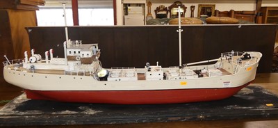Lot 1416 - A painted and scratch built model trawler on...