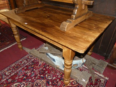 Lot 1418 - A modern stained pine round cornered farmhouse...