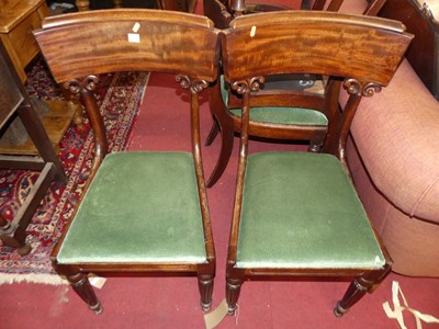 Lot 1425 - A set of six William IV mahogany barback...