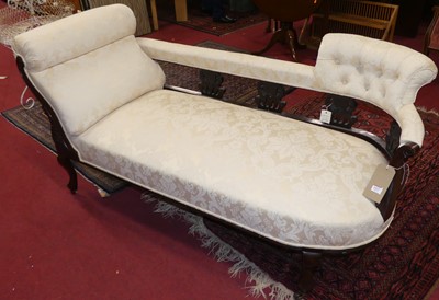 Lot 1423 - A late Victorian mahogany framed and cream...