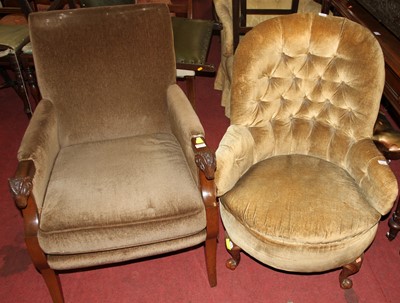 Lot 1451 - A Regency style mahogany ram's head...