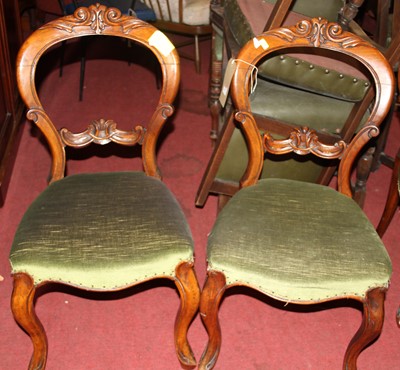 Lot 1453 - A set of four mid-Victorian floral carved...