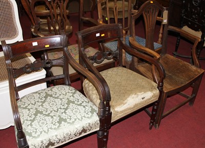 Lot 1455 - A near pair of 19th century mahogany bar back...