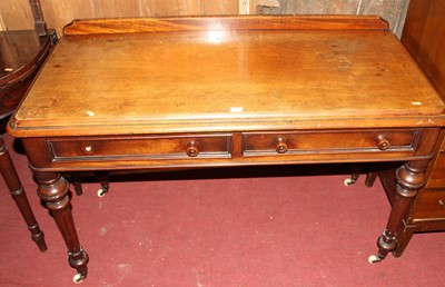 Lot 1471 - A mid-Victorian mahogany ledgeback two drawer...