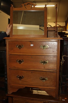 Lot 1497 - An Edwardian satin walnut swing mirrorback...