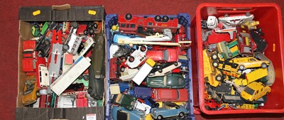 Lot 1516 - Three boxes of mixed playworn diecast