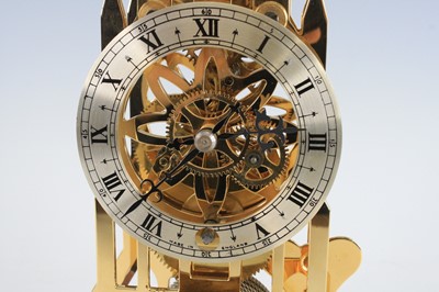 Lot 2365 - Elliott of London - a brass skeleton clock, of...