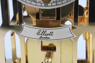 Lot 2365 - Elliott of London - a brass skeleton clock, of...