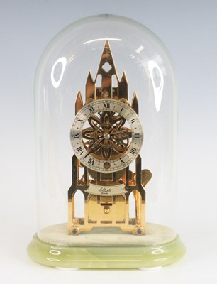 Lot 2365 - Elliott of London - a brass skeleton clock, of...