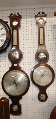 Lot 1171 - Two similar Regency mahogany four dial wheel...