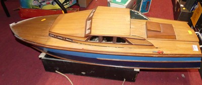 Lot 1601 - A radio controlled scratch built model of a boat