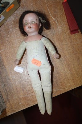 Lot 1607 - A Hairstoff of Germany bisque headed and soft...
