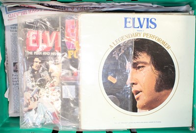 Lot 1519 - One tray of various Elvis Presley related...
