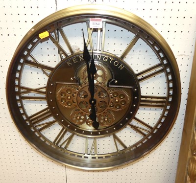 Lot 1164 - A contemporary brushed metal skeletal wall...